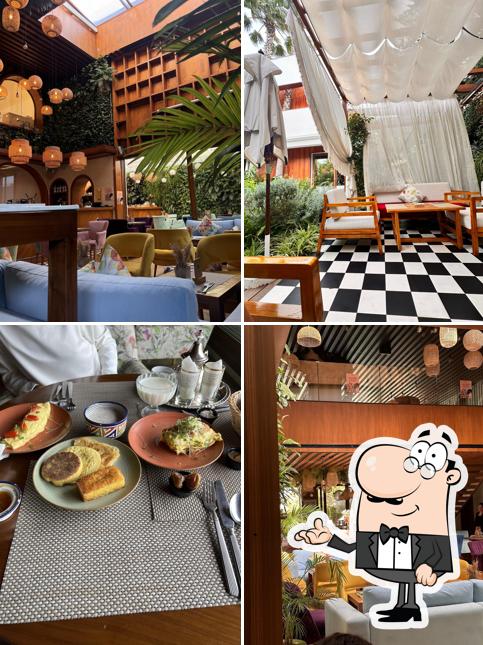 Installez-vous à l'une des tables de La Maison Fresh & Bio