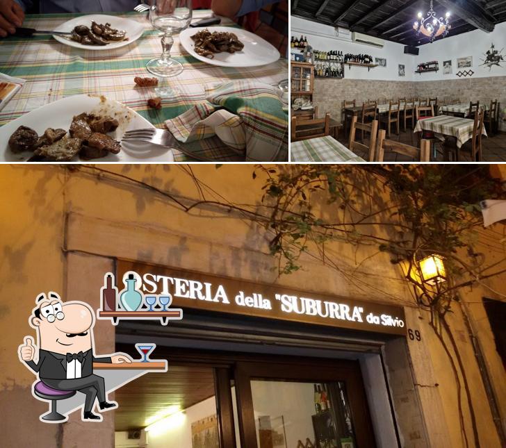 Gli interni di Osteria Della Suburra