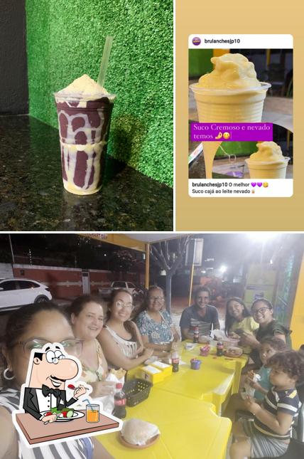 Esta é a ilustração mostrando comida e exterior no BRULANCHES
