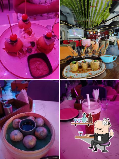 The interior of PURPLE PENGUIN