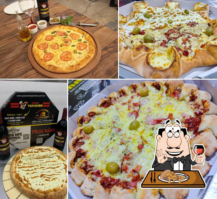 No Pizzaria Topissima - Jardim Odete Itaquaquecetuba, você pode provar pizza