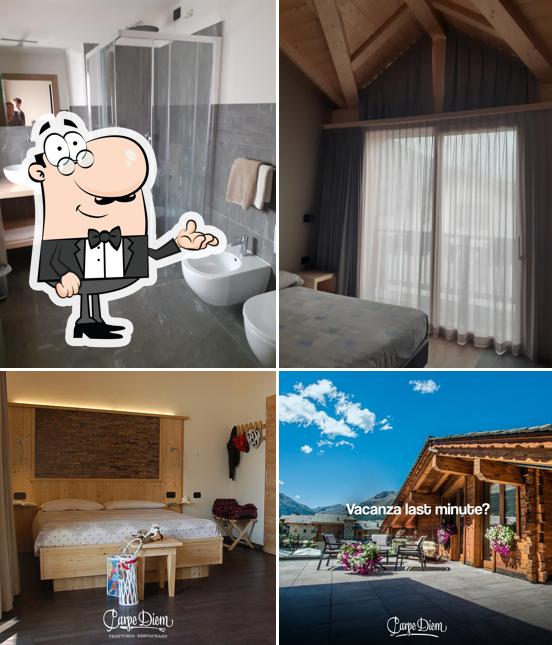 Gli interni di Trattoria e Hotel Carpe Diem