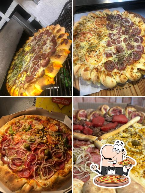 Escolha pizza no Pizzaria & Amburgueria CASA DA PIZZA