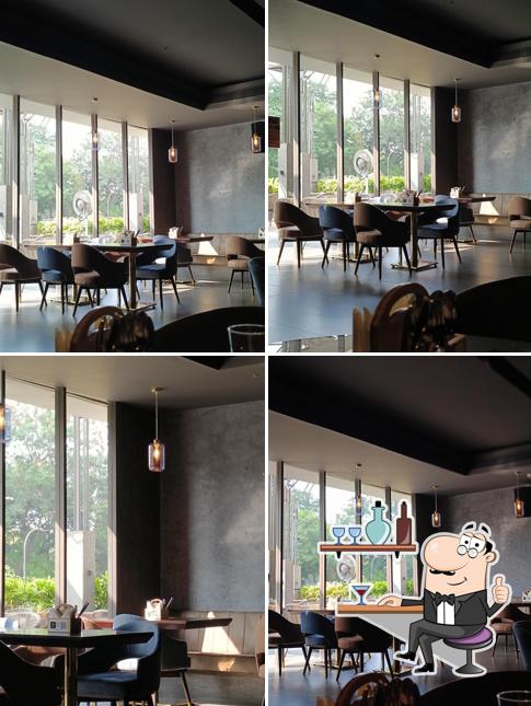 The interior of 24K Kraft Brewzz Fine Dine Restaurant Taproom Lounge Bar