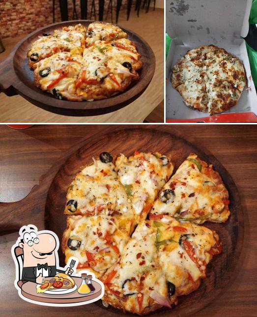 Order pizza at 7th Heaven Cafe