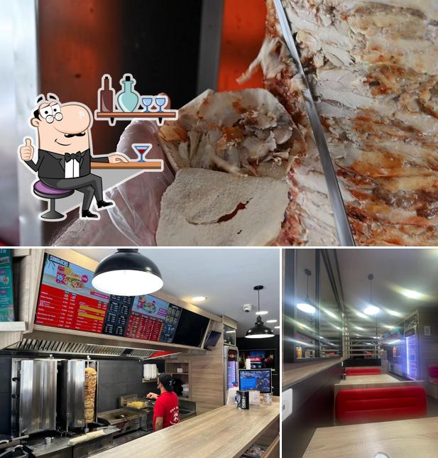 Voici la photo affichant la intérieur et nourriture sur Chez Mémo Kebab - LE KEB'S