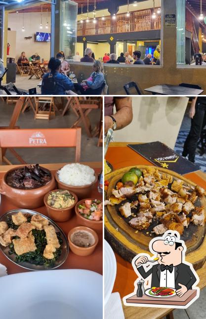 A imagem da comida e exterior no Segunda Casa Barzin