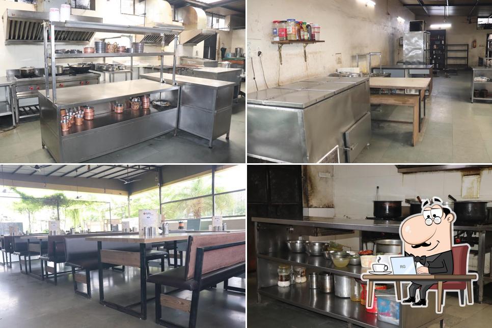 The interior of Radhe Rajwadi hotel