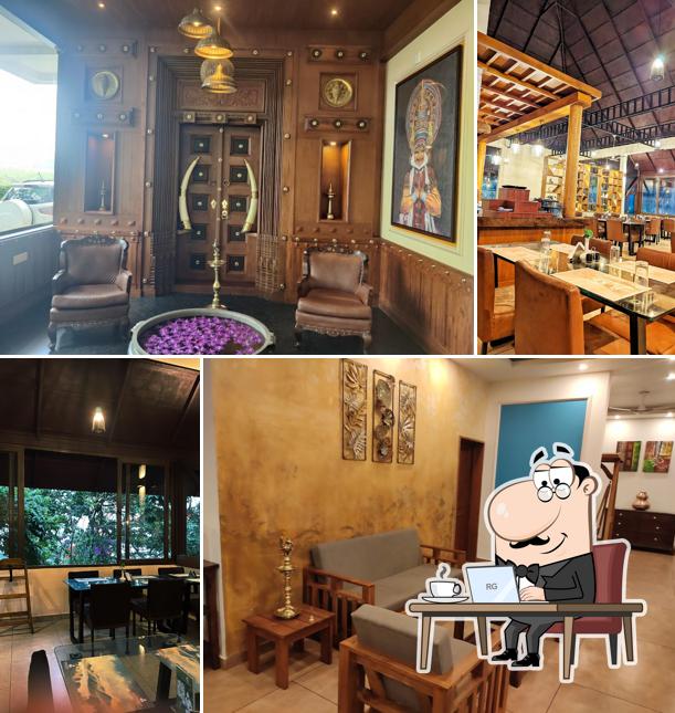 Take a seat at one of the tables at The Green House Restaurant