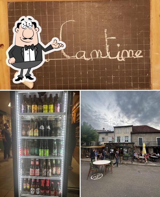L’image de la intérieur et tableau noir concernant La Cantine
