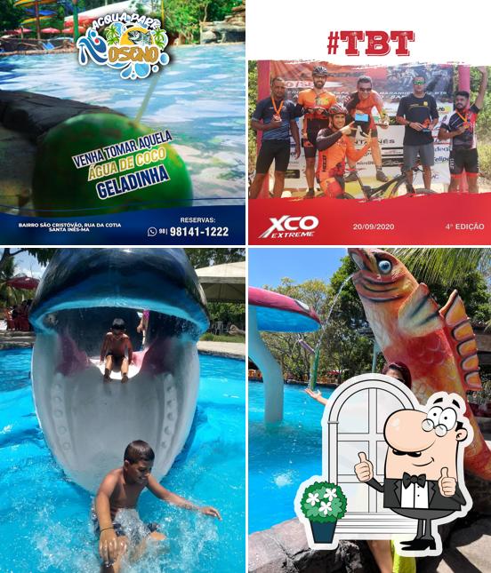 Veja a área externa do Acqua Park Roseno & Bistrô Roseno