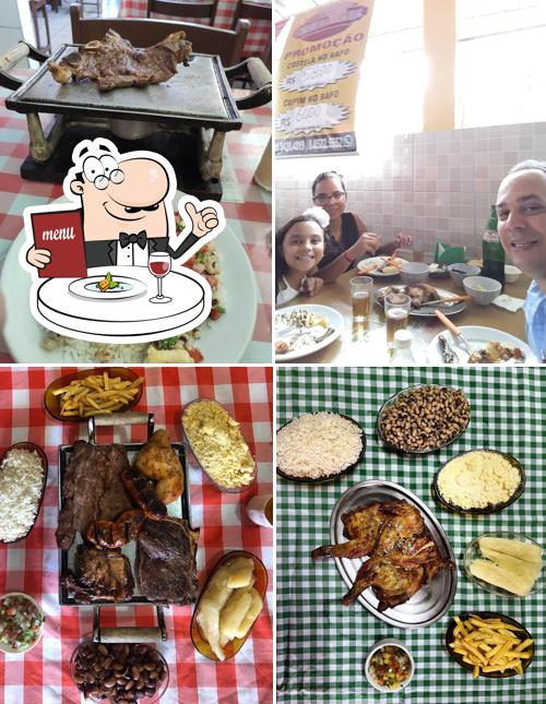 Platos en Churrascaria Charque na Brasa Real afogados jiquia