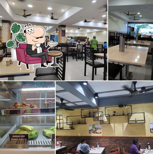 Take a seat at one of the tables at Sri Bheema Vilas