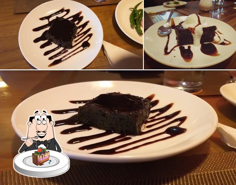 Chocolate cake at Neev's Restaurant
