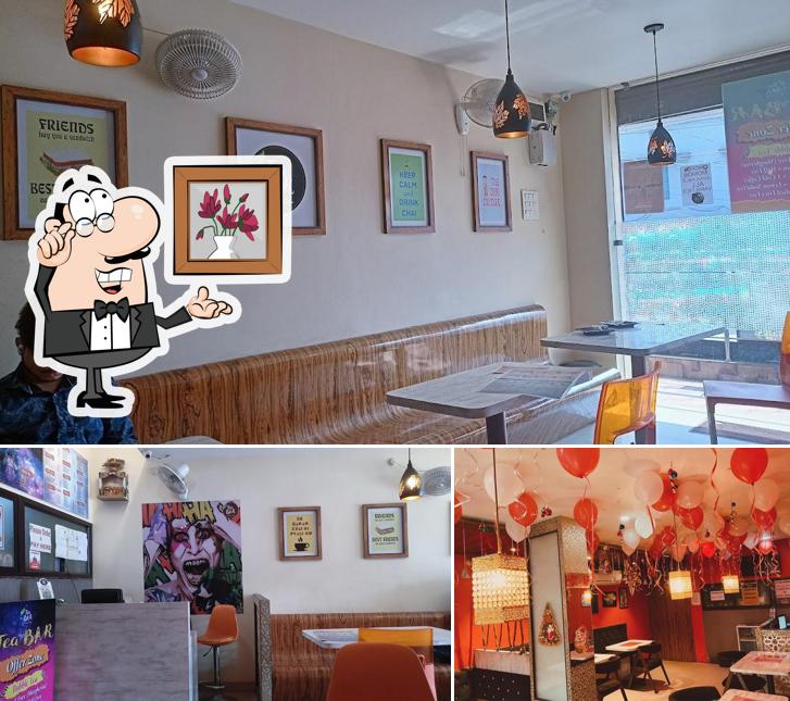 Among various things one can find interior and food at The Local Café Dhanbad