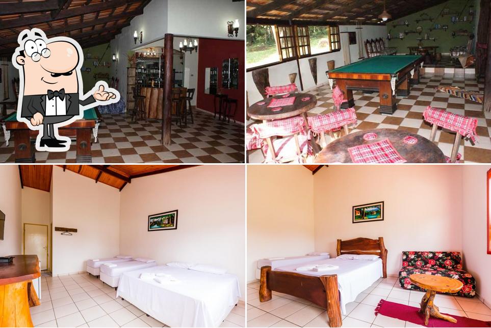 O interior do Hotel Fazenda Serra da Irara
