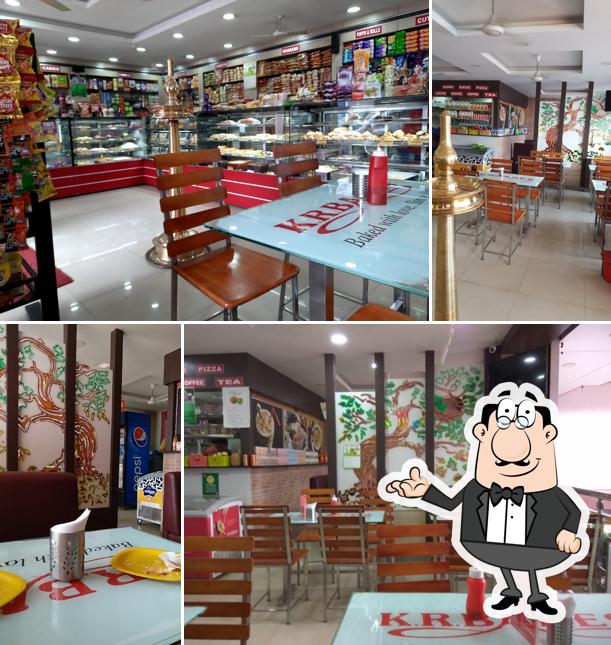 Take a seat at one of the tables at K R Bakes