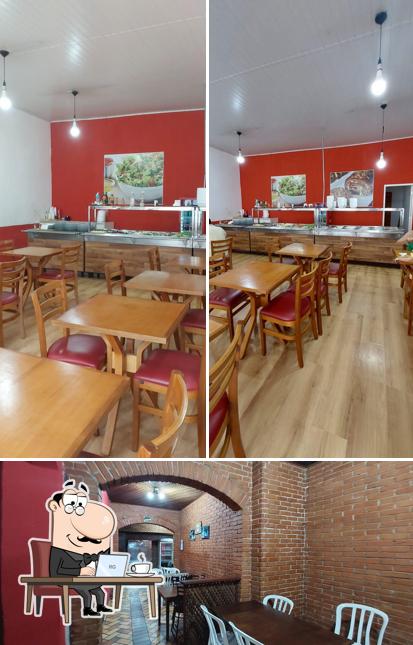 O interior do Bella Vitória Restaurante
