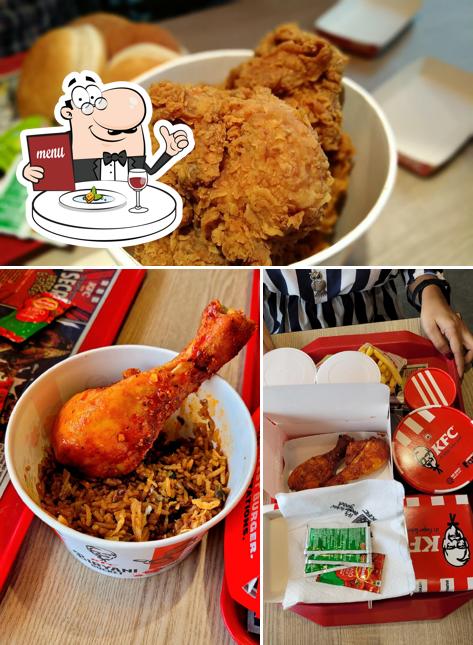 Fried chicken at KFC