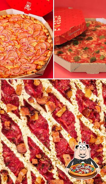 Consiga diferentes variedades de pizza