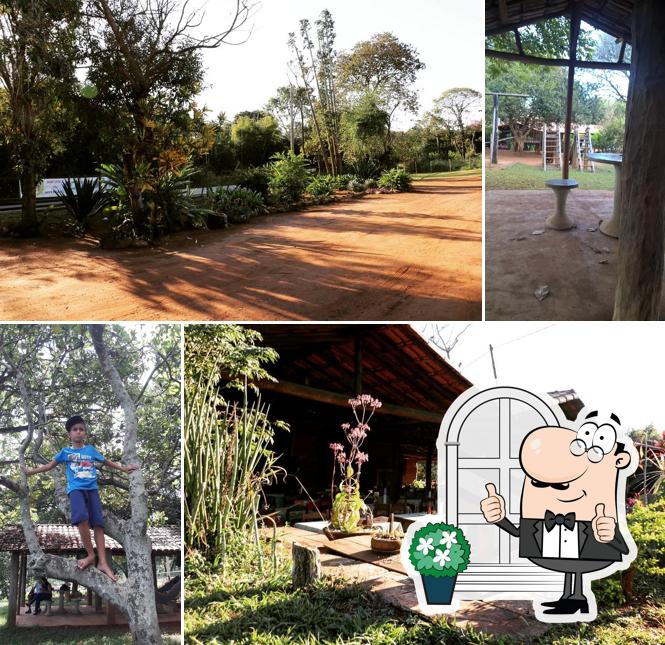 Você pode espairecer no na área externa do O CAITITU - Comida Mineira Restaurante em Sarzedo - MG