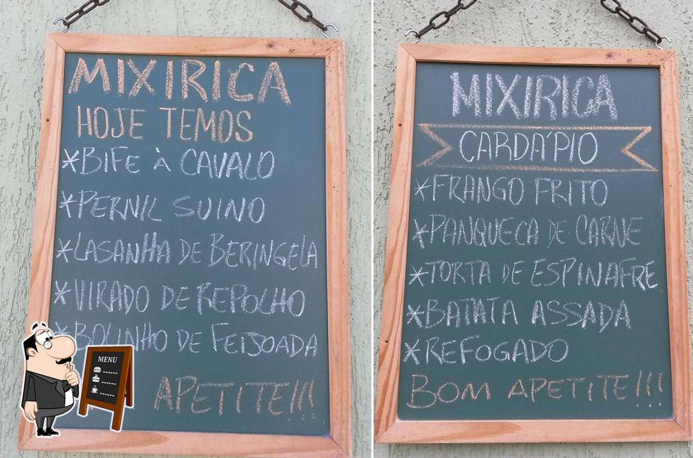 Dê uma olhada nos menu no quadro negro