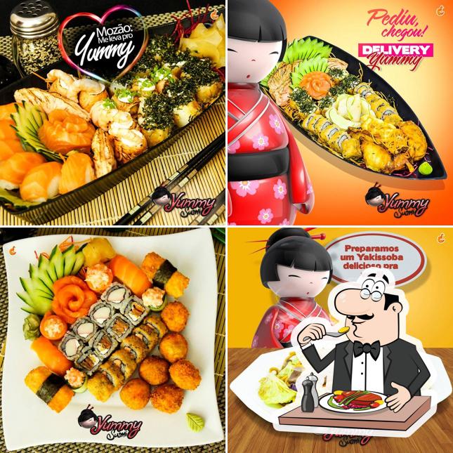 Comida em Yummy Sushi Bar e Temakeria