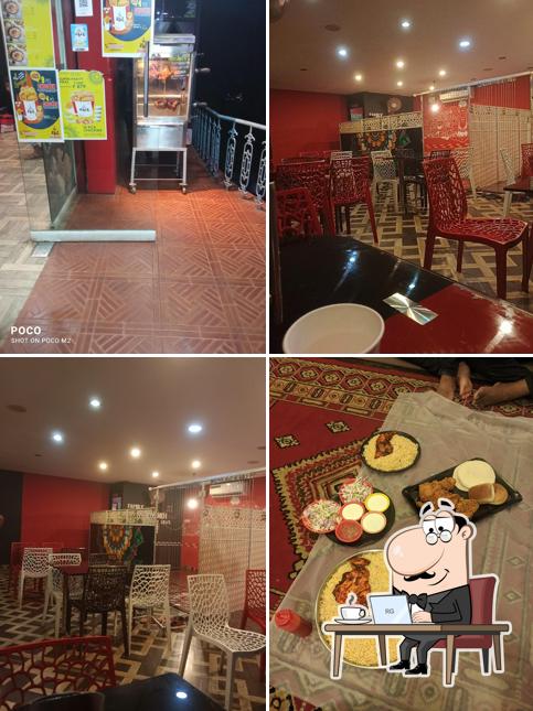 Take a seat at one of the tables at Zeit Restaurant