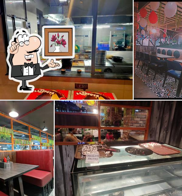The interior of Octant Pizza