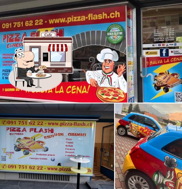L'extérieur de Pizza Flash Express
