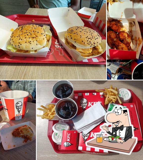 Fried chicken at KFC
