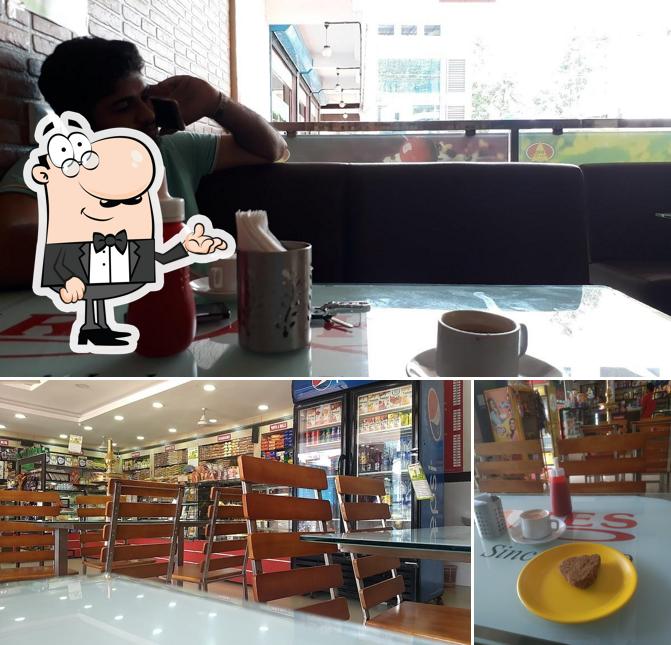 Take a seat at one of the tables at K R Bakes
