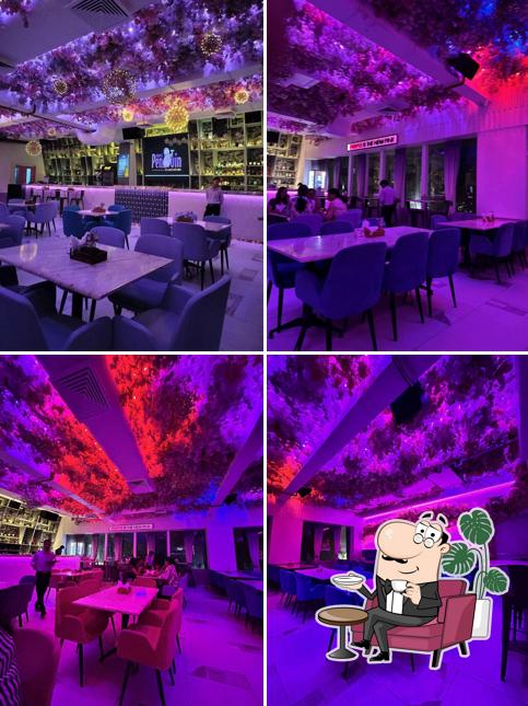 The interior of PURPLE PENGUIN