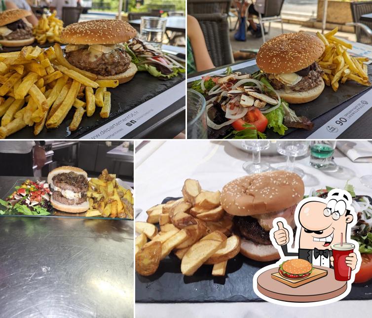 Les hamburgers de bar restaurant pizzeria chez math will satisferont une grande variété de goûts