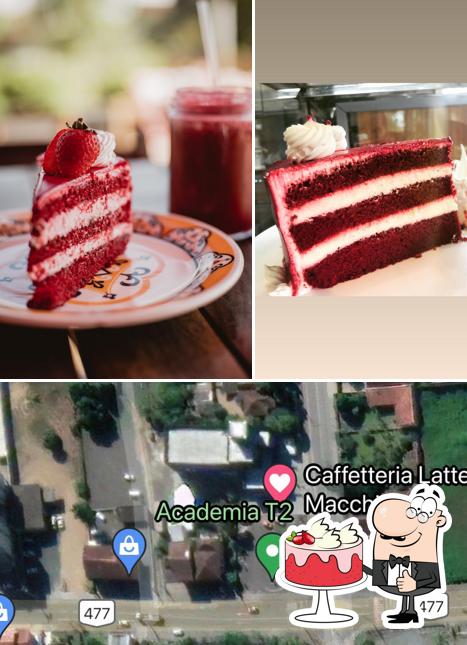 Bolo veludo vermelho em Caffetteria Latte Macchiato