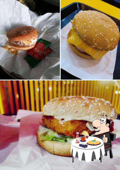 Try out a burger at Heaven Pizza & Cafe