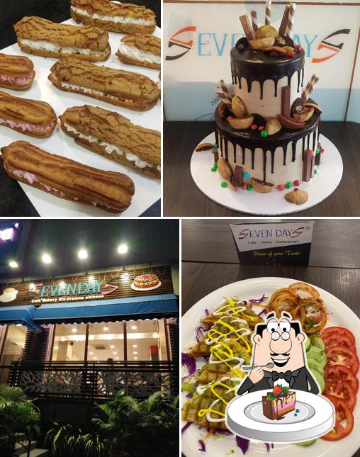 Chocolate cake at Seven Days Cafe - Gurunank Colony