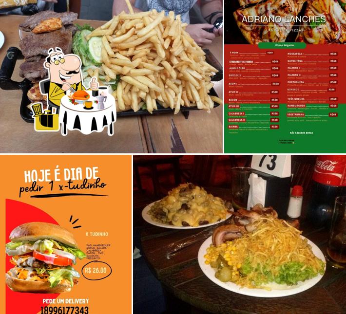 Platos en Adriano Lanches