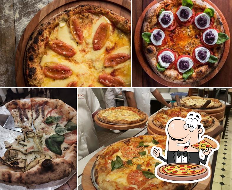 Escolha diferentes tipos de pizza