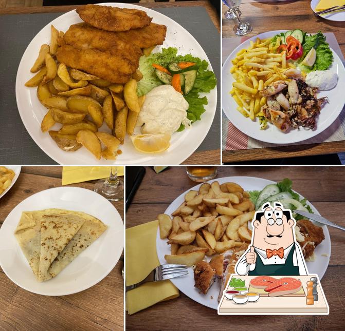 Fish and chips al The Bricks restaurant