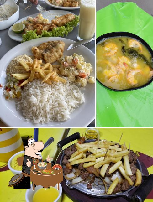 Dê uma olhada a ilustração ilustrando comida e bebida no Rod's Bar e Restaurante