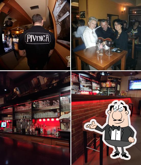 Installez-vous à l'une des tables de Pivnica