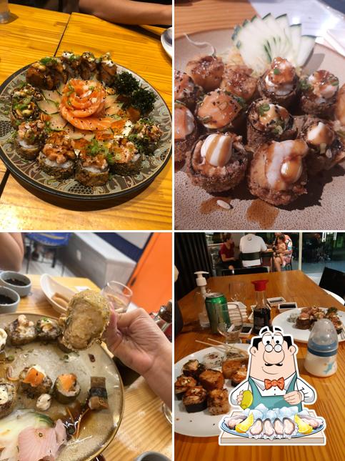Ostras em Sushi Club