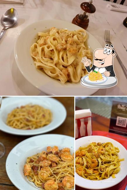 Espaguete carbonara em Nonna Tiva Bistrô