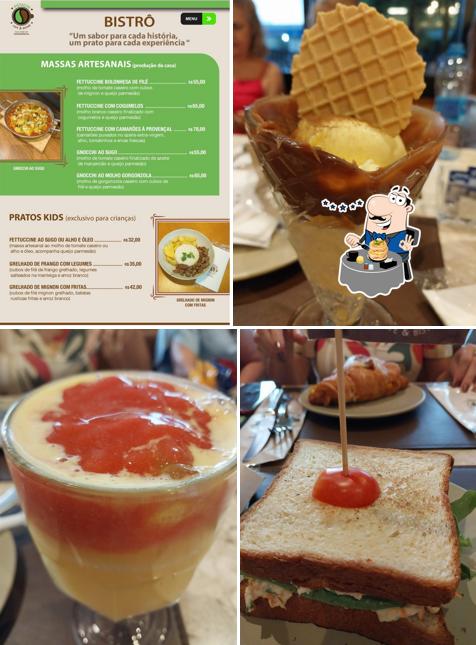 Comida em Pistache Café