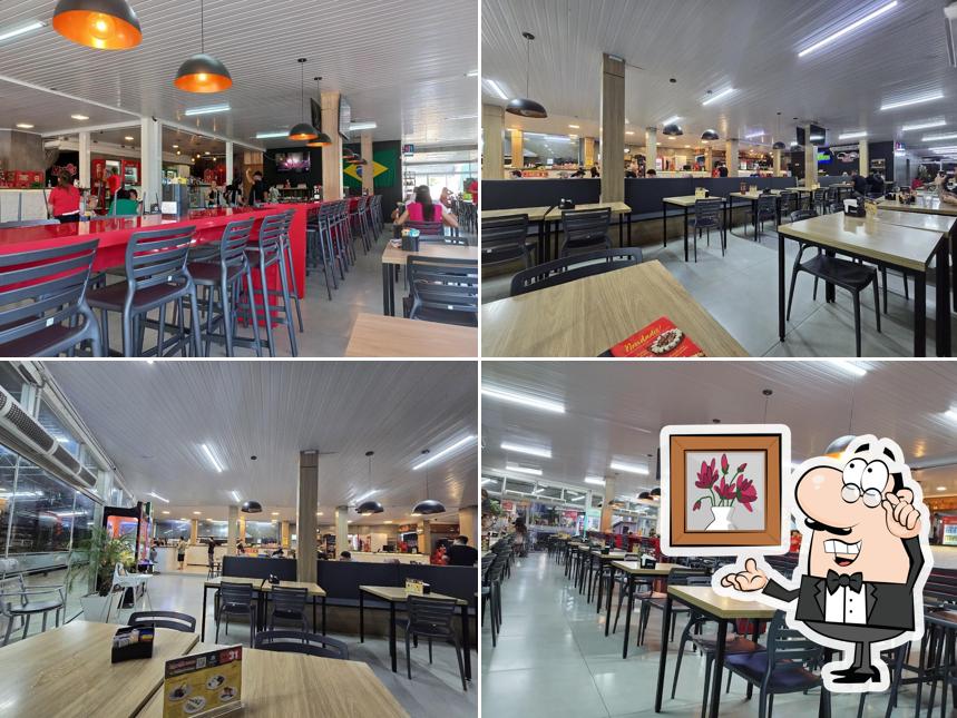 O interior do Manos fast food