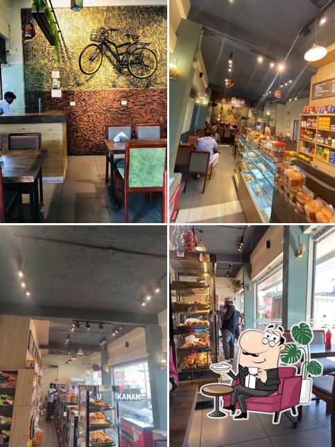 Take a seat at one of the tables at Town Bakery