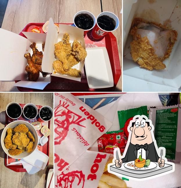 Fried chicken at KFC