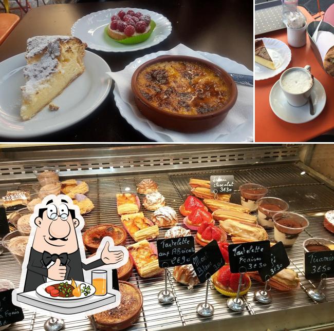 Parmi les diverses choses de la nourriture et la table à manger, une personne peut trouver sur Chez Maître Pierre