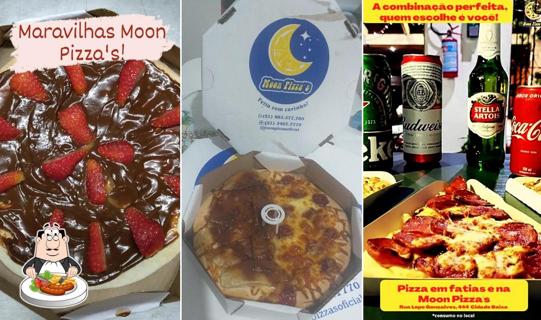 Comida em Moon Pizzas